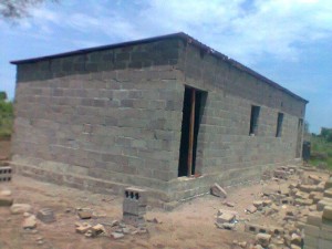 The beginnings of the agricultural training centre being built by Live Connection in Bor, South Sudan.