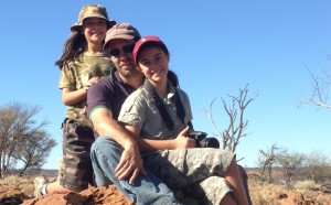 Matt Letcher and his daughters (Natalie & Katie) at Broken Hill.