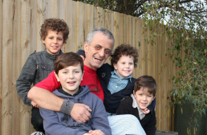 Daniel's father with grandchildren