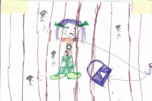 Drawing by child on Christmas Island.