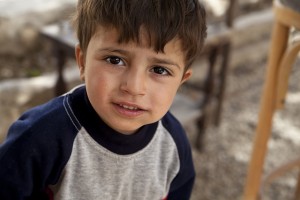A Syrian refugee child