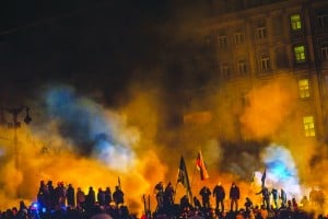 Protests turn into violent clashes in Kiev,January 2014. The Hillsong church is close to the main protest area. Image: Flickr/Sasha Maksymenko