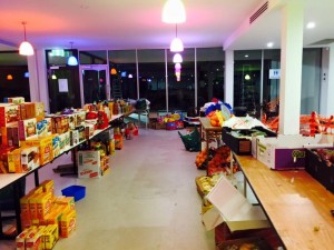 Clovercrest is using its new building facilities to collect food and water donations for the bushfire-affected community.