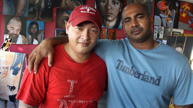 Andrew Chan (left) and Myuran Sukamaran are on death row in Indonesia for drug trafficking. 