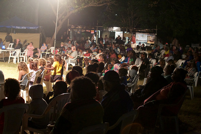 At the night time sessions at KCC, communities were encouraged to share worship songs, items and dances in their own languages.