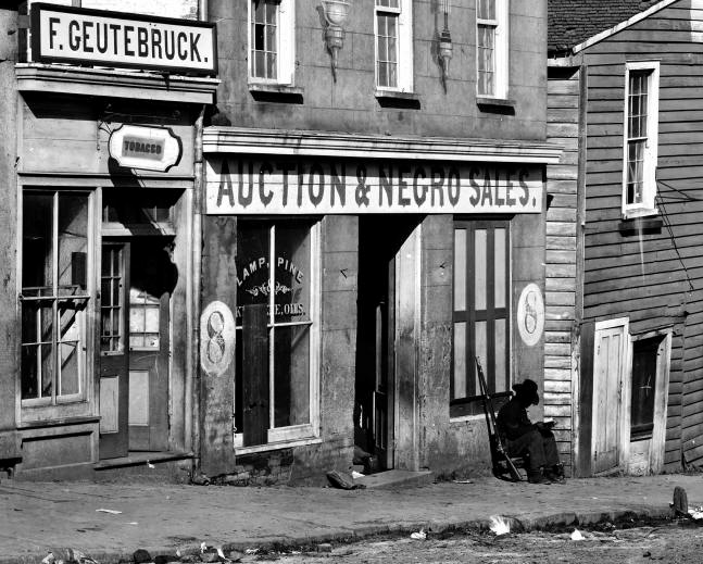 Slave trader's business in Atlanta, Georgia, 1864.