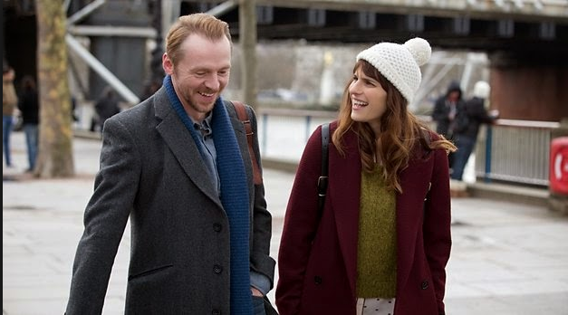 Simon Pegg and Lake Bell play Jack and Nancy in 'Man Up', out today in Australian cinemas