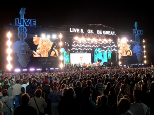 London's Live 8 Concert attracted 200,000 people. 