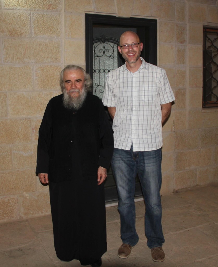 Murray Smith with Archbishop Aristarchos in Jerusalem 