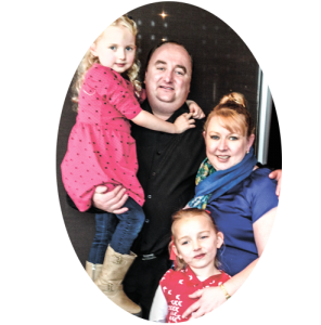 A pub family: Naomi and Jarrod Egan and their daughters