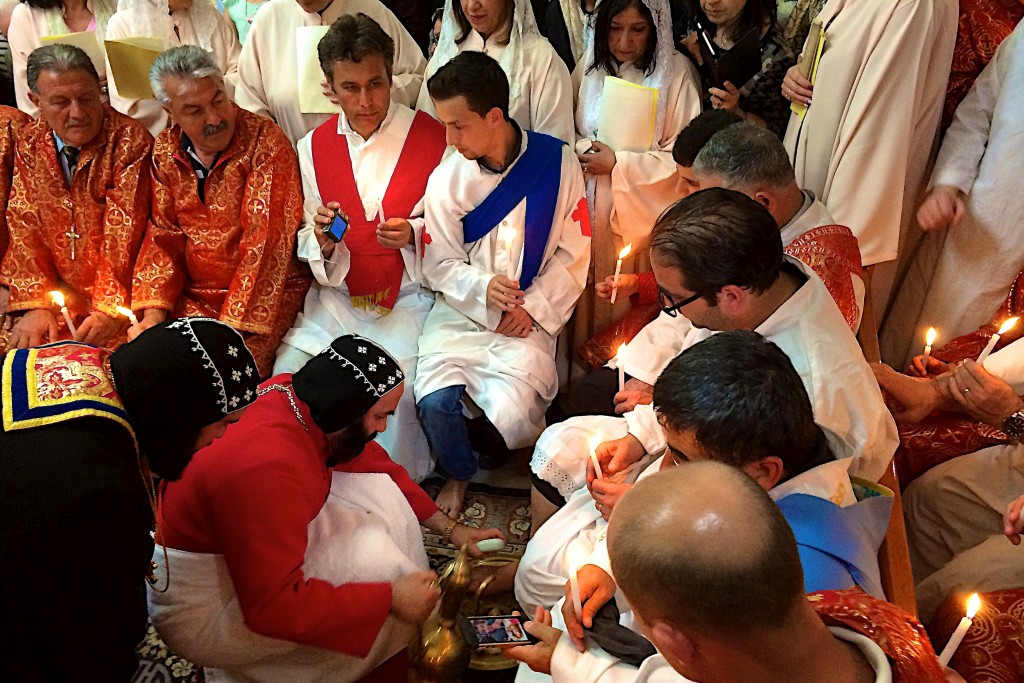 Washing of the feet in St Mark Syrian Orthodox Church