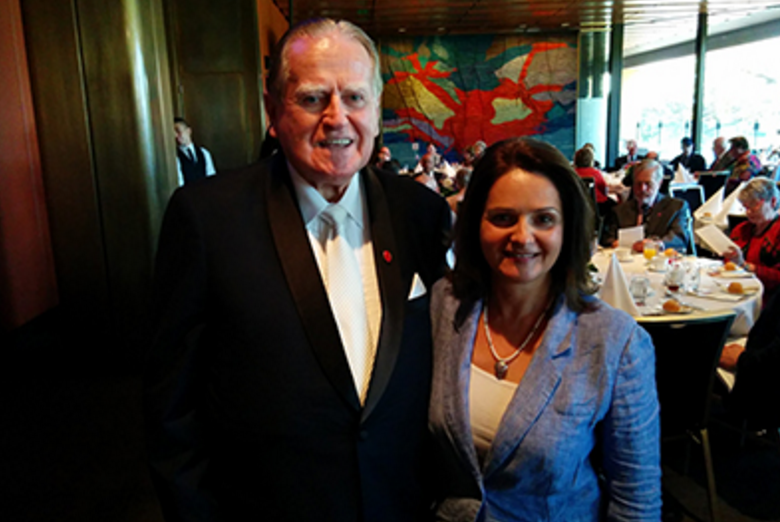 Nella Hall, the NSW Lead Senate Candidate for the Christian Democrats, with Fred Nile, President of the CDP