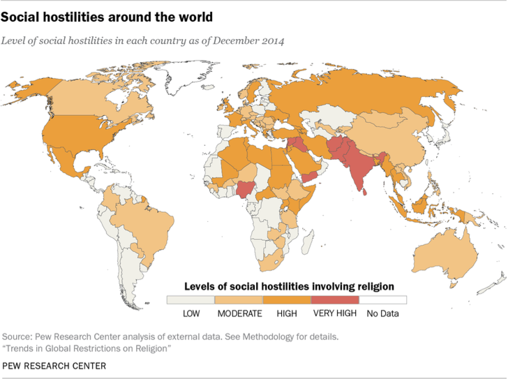 Social hostilities around the world