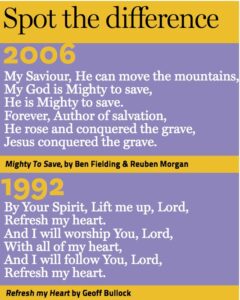 hillsong lyrics comparison