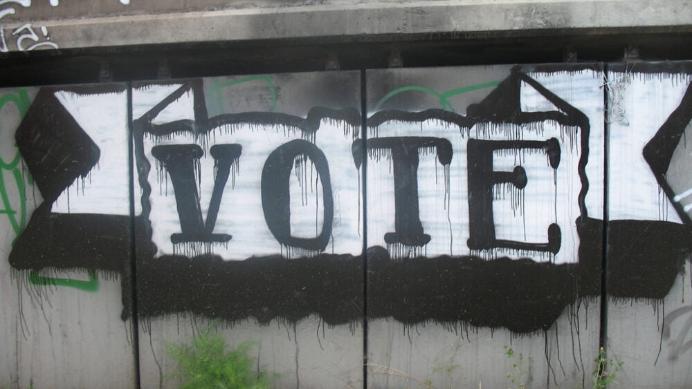 Vote in graffiti