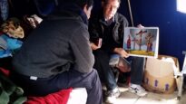 Graydon Colville presents the gospel to a Pashtun man in France.