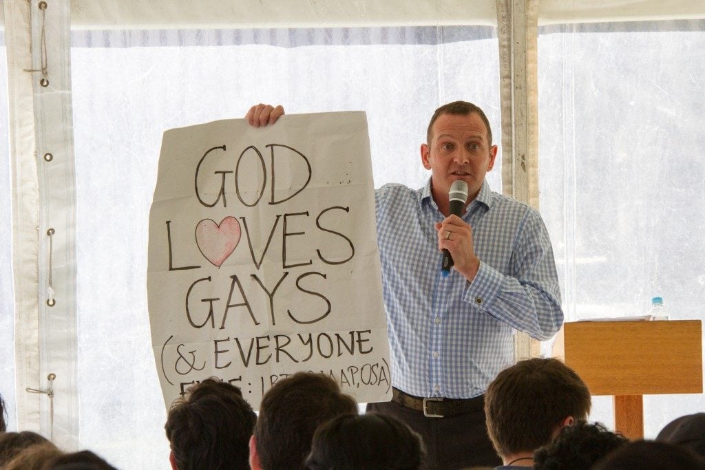 "God Loves Gays (& everyone)"