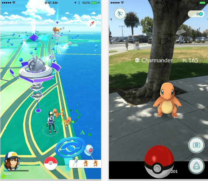 A look at the Pokemon GO app. 