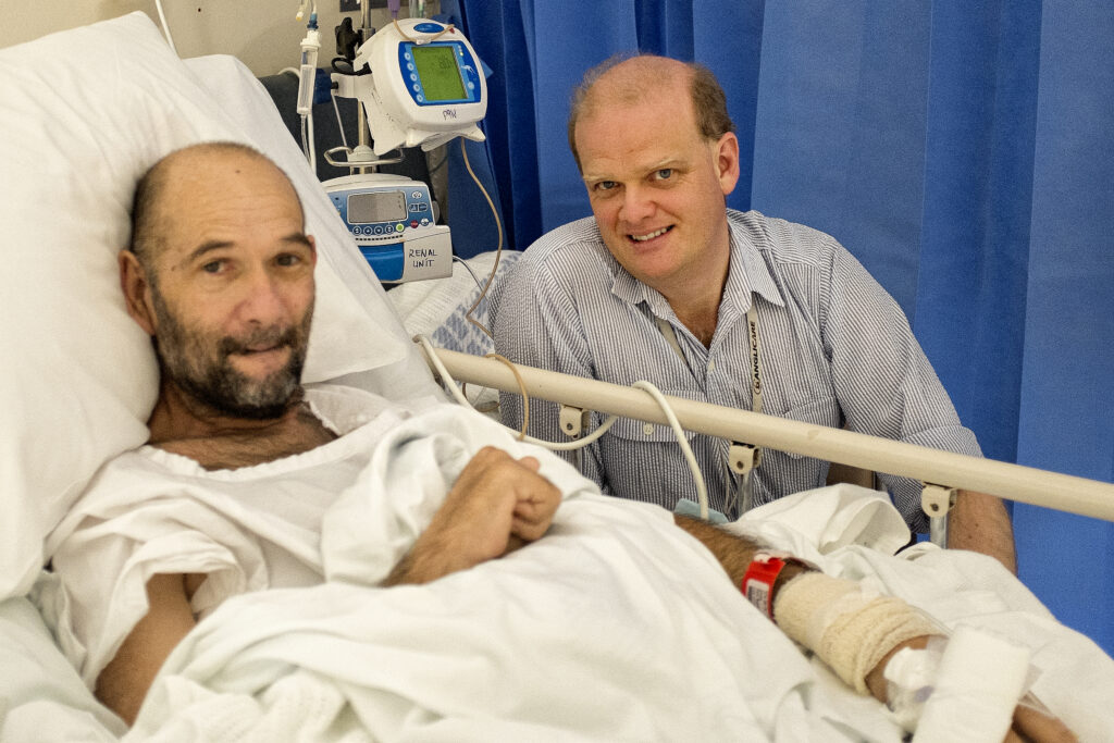 Gary, left, came to faith four years ago while in a rehab ward.