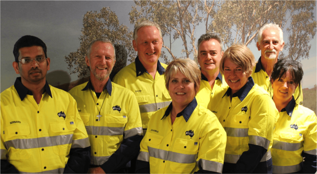 David Bradbury (third from left) with the team of Fortescue Metals chaplains