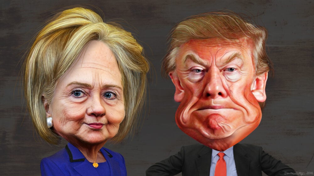 Hillary Clinton vs. Donald Trump - Caricatures