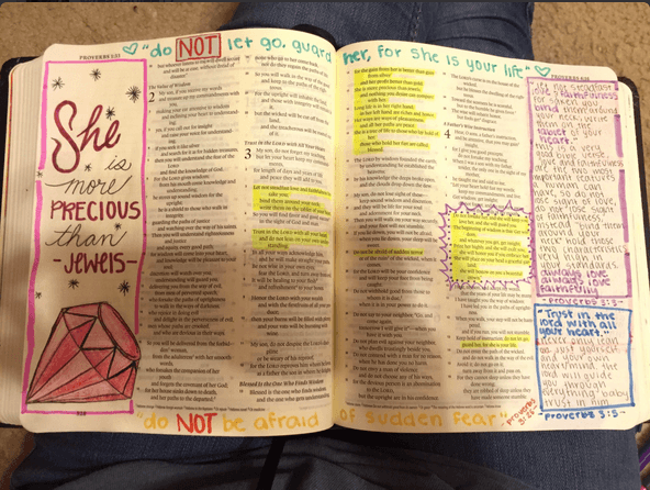 Reagan decorated every page of this Bible