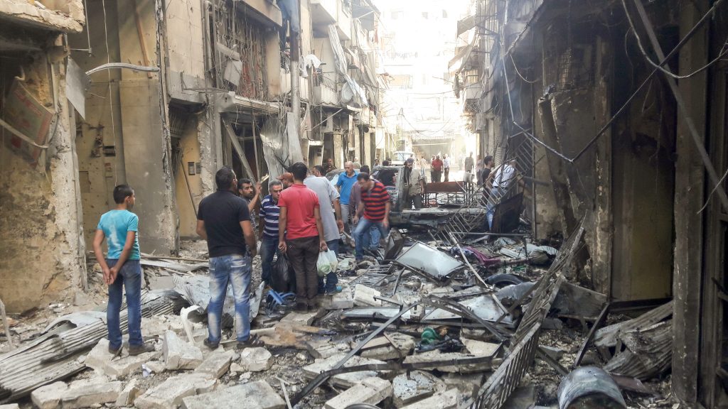 Destruction in Aleppo, Syria