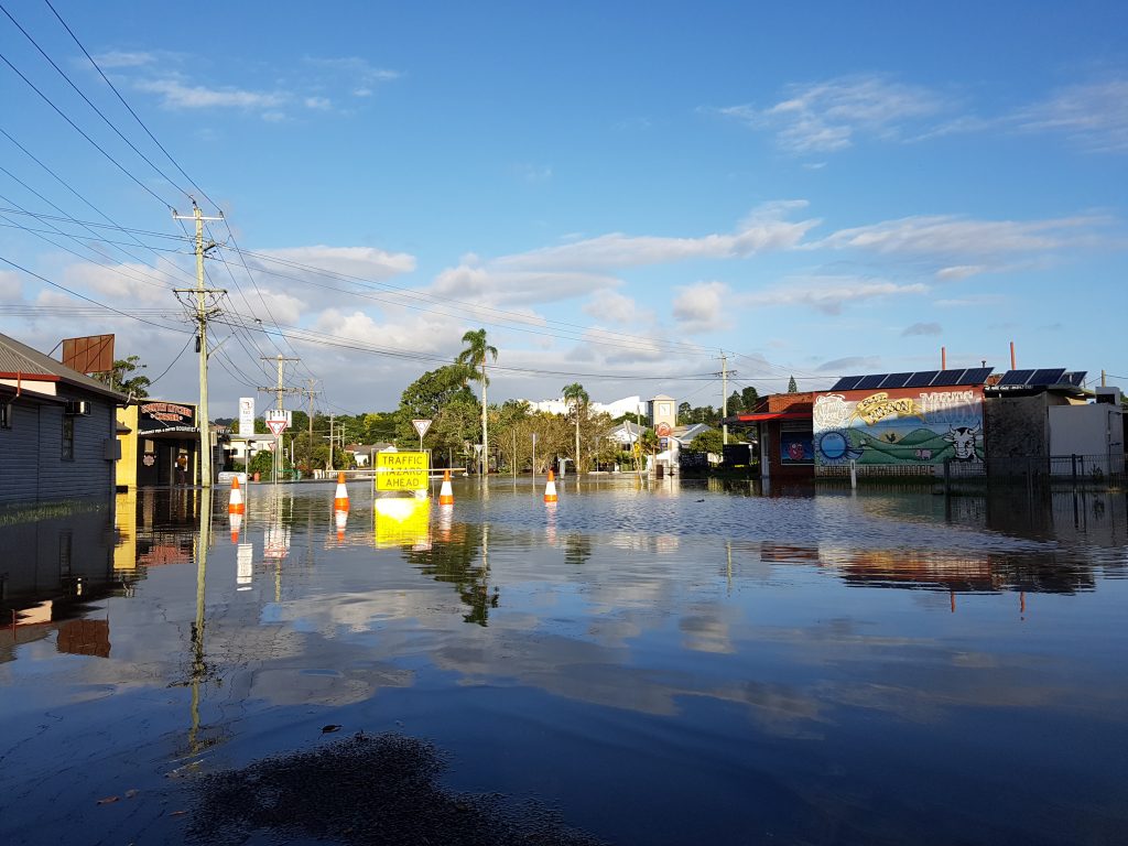 Flooding in Lismore caused by Cyclone Debbie