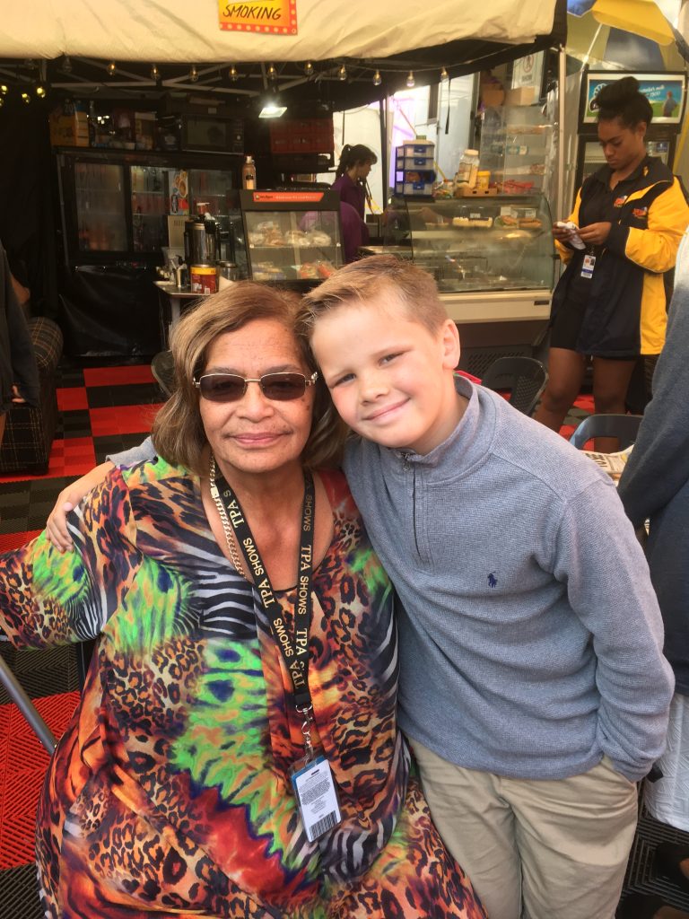 Emily Pickett with her grandson Lorden.