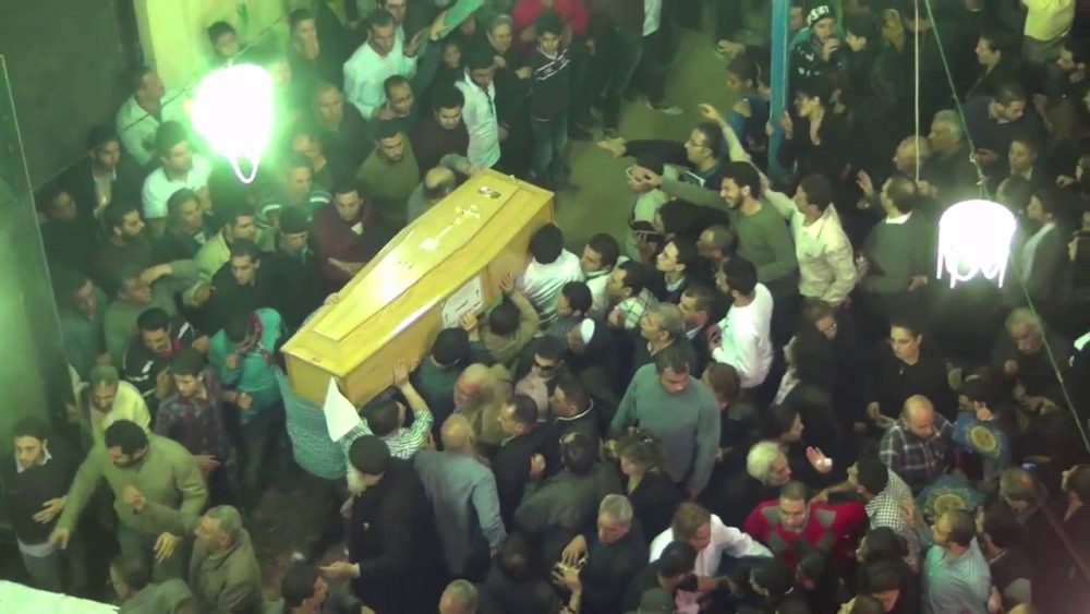 Funeral of victim of the ISIS bomb at the St. George Coptic church in Tanta, Egypt