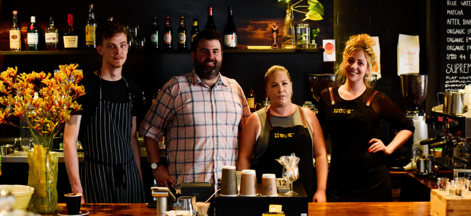 Staff at the Hope St cafe