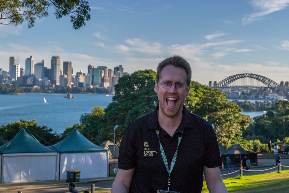 Bible Society staff member Mark Barry was especially excited to be at the zoo