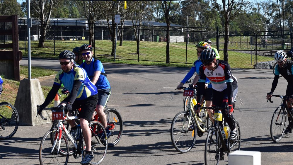Cyclists take part in Ride for Refugees in Sydney in 2015.
