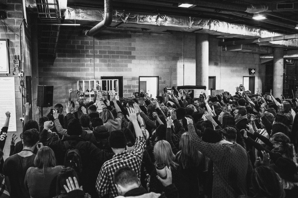 The Worship team prayer meeting before heading out to main stage each morning for the Conference sessions.