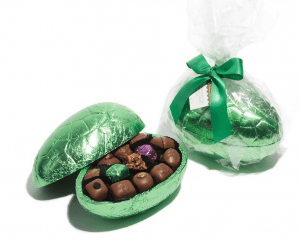 Haigh's milk chocolate egg filled with assorted chocolates