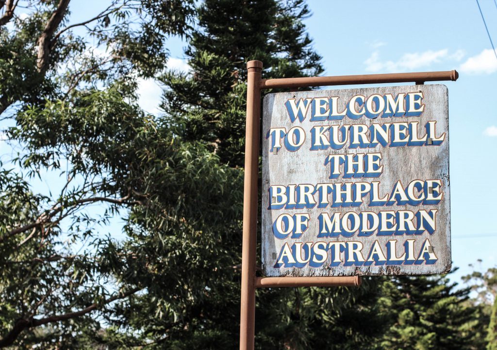 The sign on the road to Kurnell. 