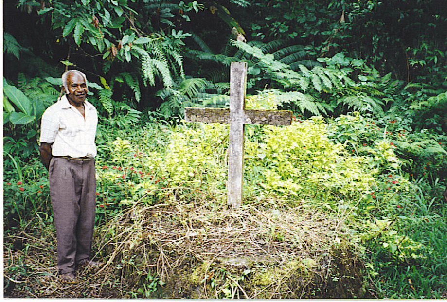 The cross in the jungle, the site of Charles Godden’s martyrdom.