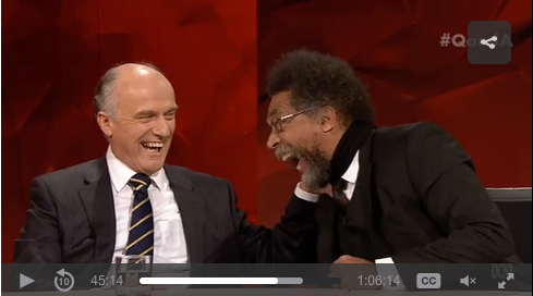 Eric Abetz, left, and Cornel West on Q&A