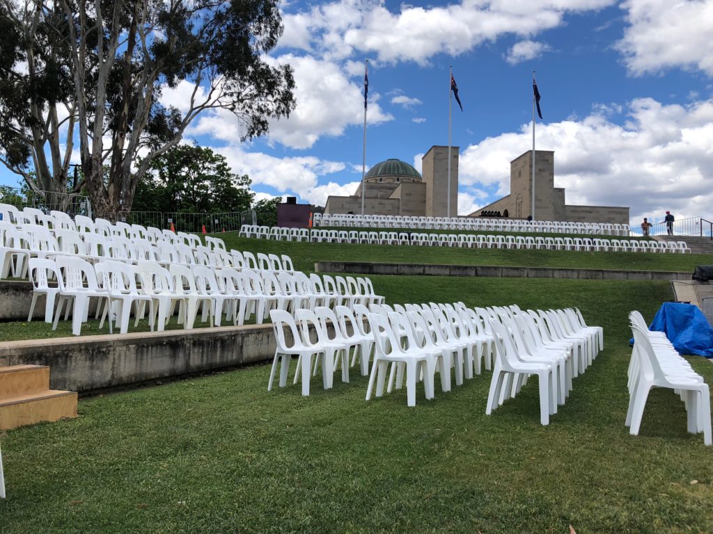 Anticipating the crowds for Remembrance Day.