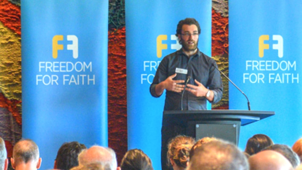 Alex Deagon addresses Freedom for Faith