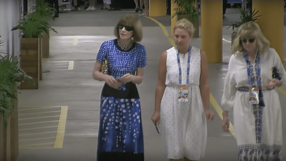 US Vogue editor-in-chief Anna Wintour arrives at the Australian Open in Melbourne.