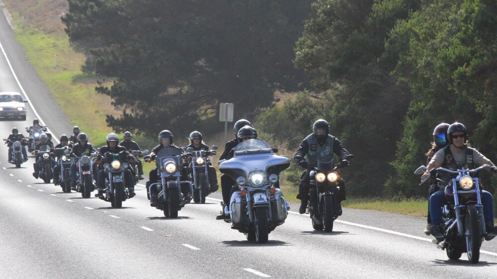 Bikers rally at John Smith Funeral