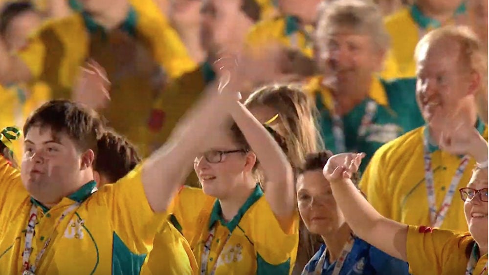 Team Australia enters the Opening Ceremony at the Special Olympics World Games