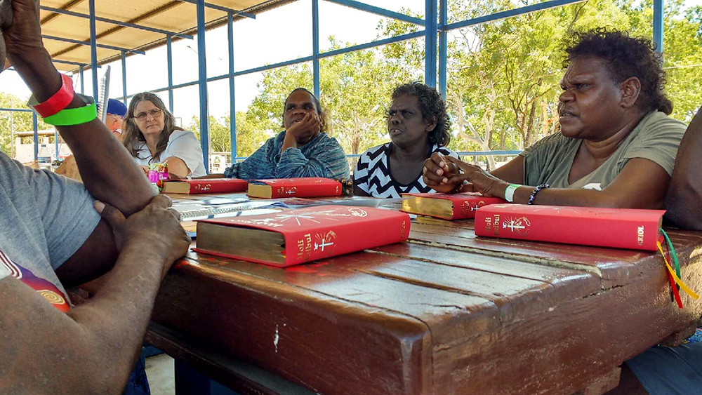Kriol New Edition Bible being workshopped at Katherine Christian Convention