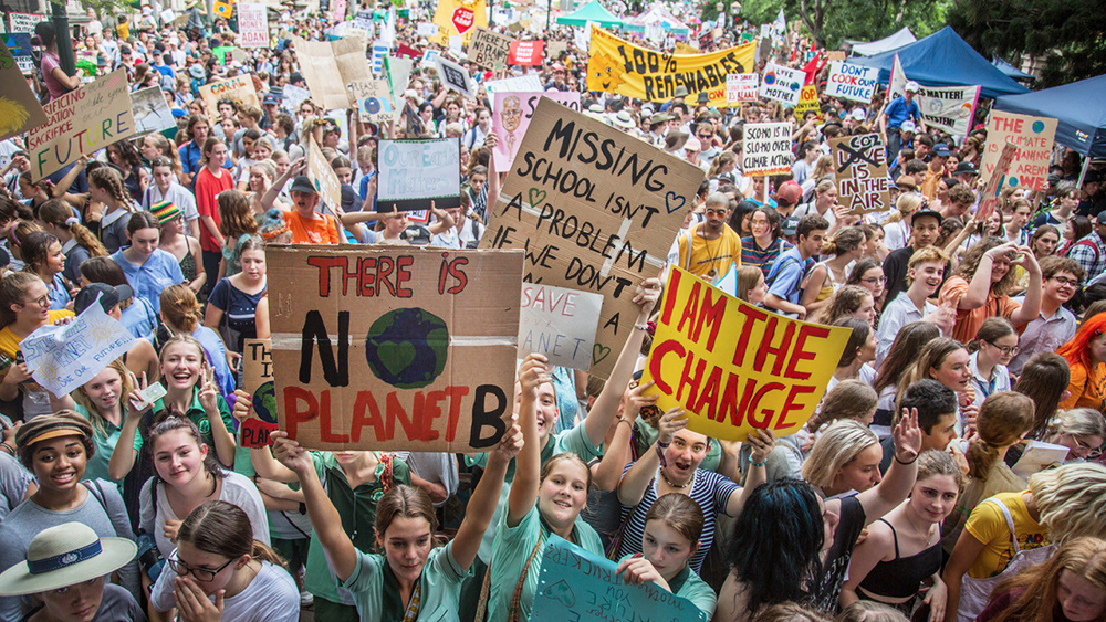 Students striking for climate change