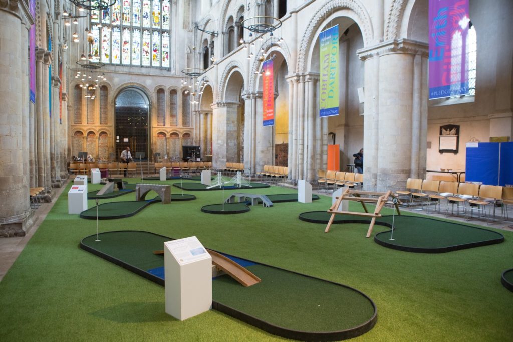 Rochester Cathedral's mini golf course