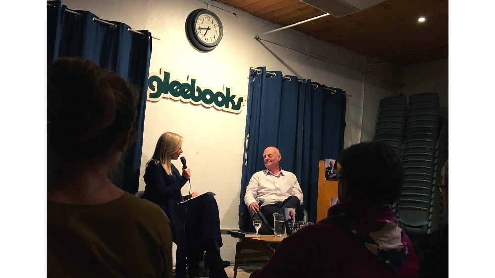 Tim Costello is interviewed by Melissa Doyle at his book launch in Sydney