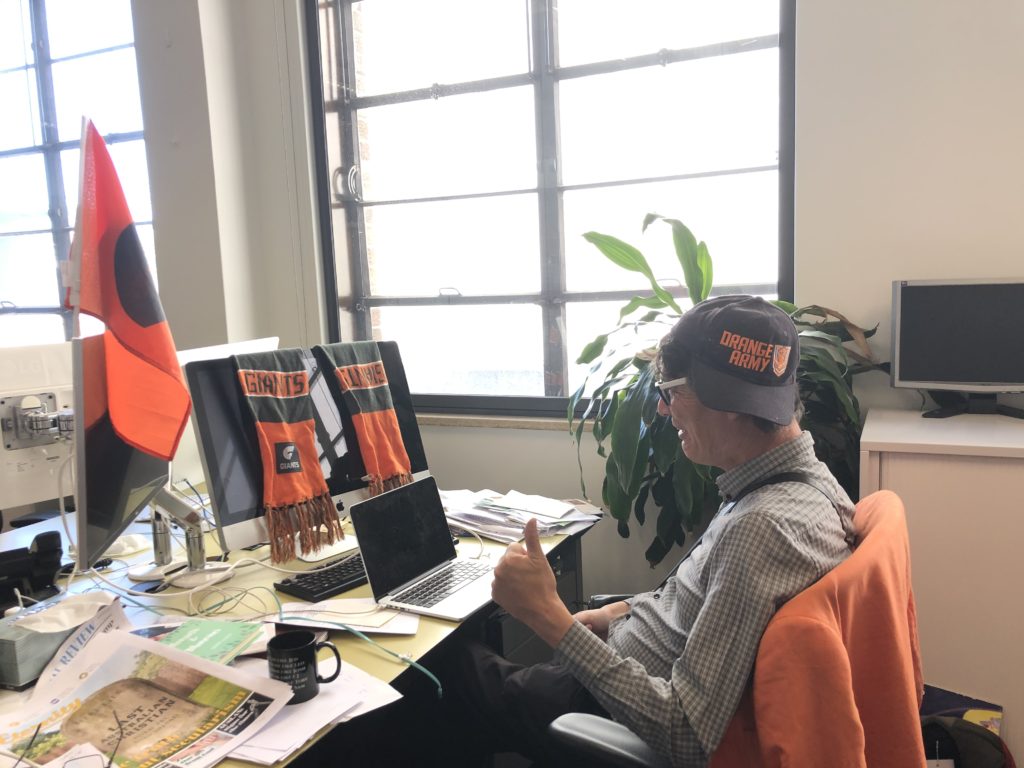 Eternity's Editor-In-Chief John Sandeman at his desk.