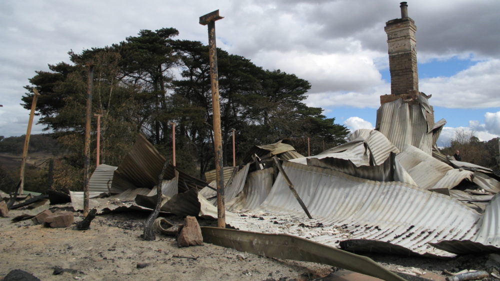 Bushfire damage