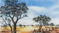 Outback Australia painting by Sian Butler, published by David Clode / Unsplash